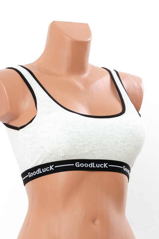 Топ у рубчик з чорною окантовкою